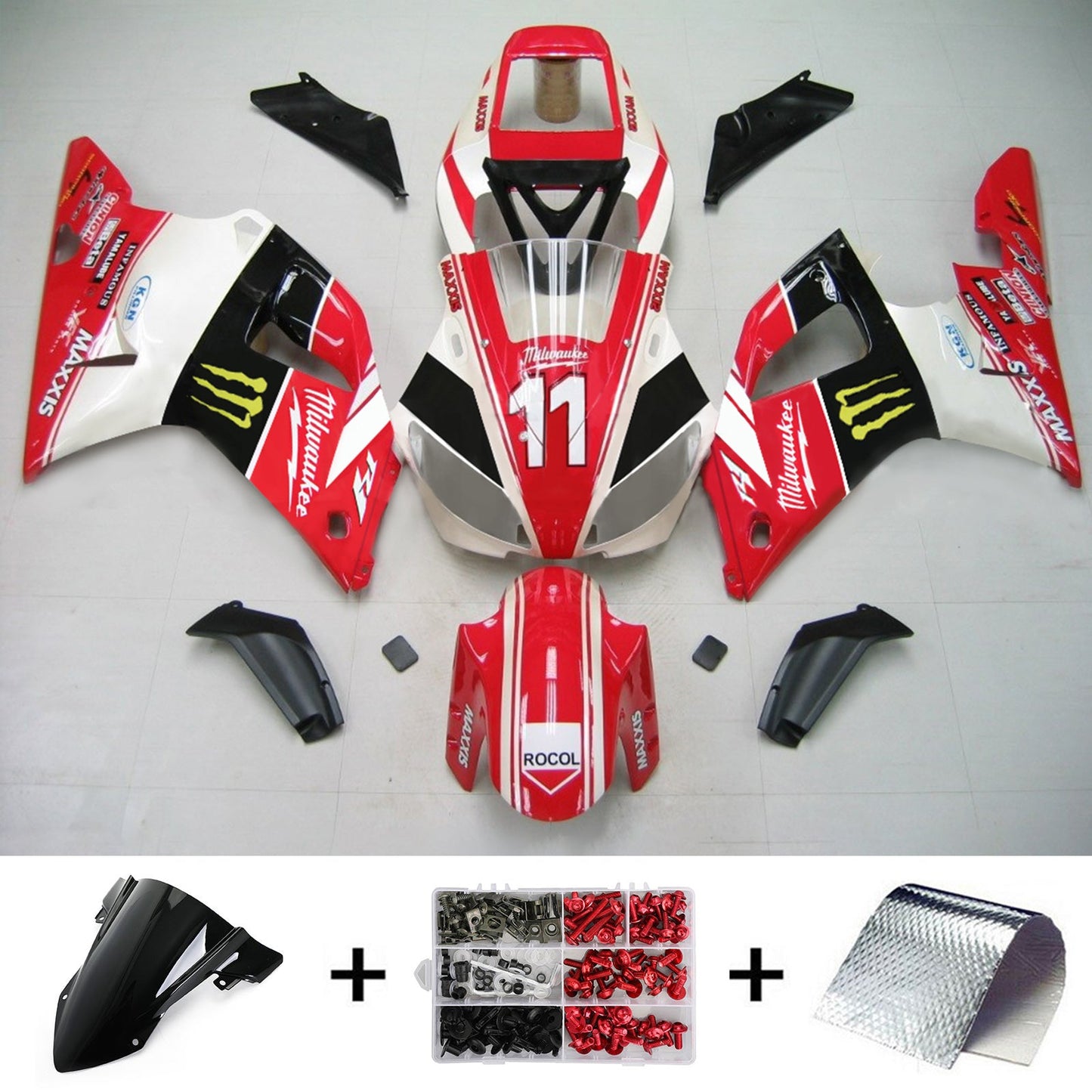 1998-1999 Yamaha YZF 1000 R1 Injection Fairing Kit Bodywork Plastic ABS #109