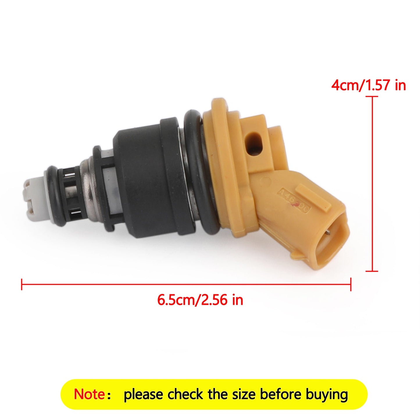 1Pcs 550cc Yellow Side Fuel Injectors 16600AA170 For Sti WRX GC8 16600-AA170