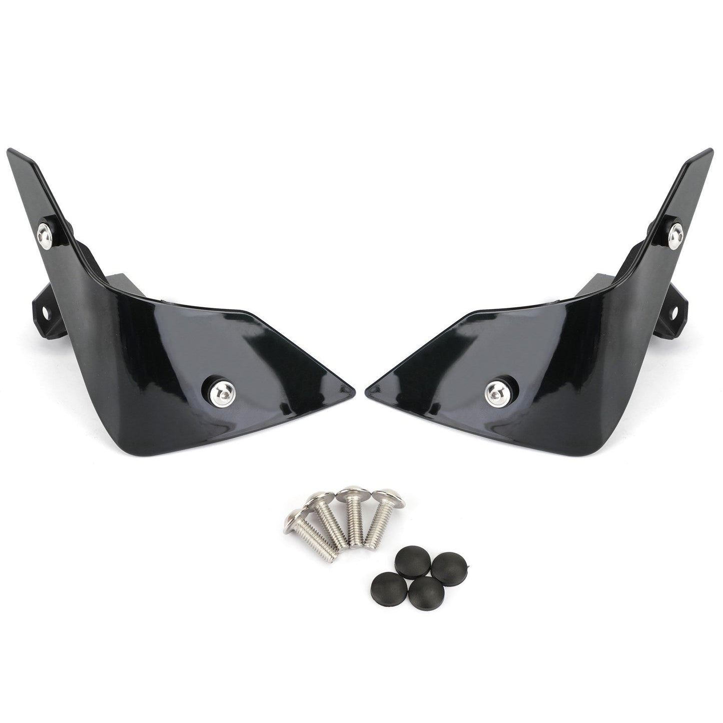 Top Side Wing Windshield Air Deflector For Honda Crf1100L 20+ Made Of Plastic BLK