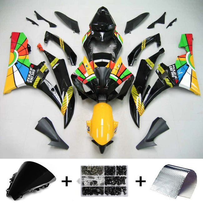 2006-2007 Yamaha YZF 600 R6 Amotopart Injection Fairing Kit Bodywork Plastic ABS #127