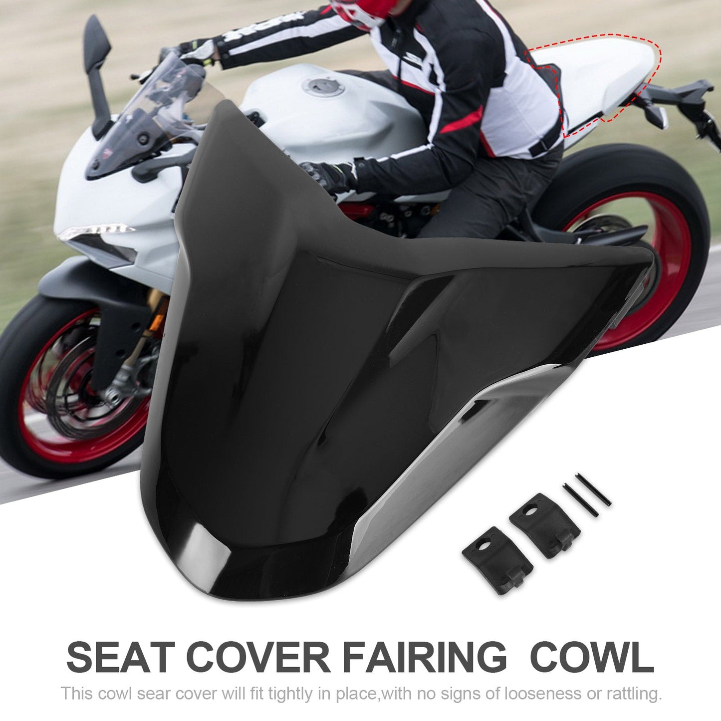 Tail Rear Seat Cover Fairing Cowl For DUCATI Supersport 939 950 All Year Black