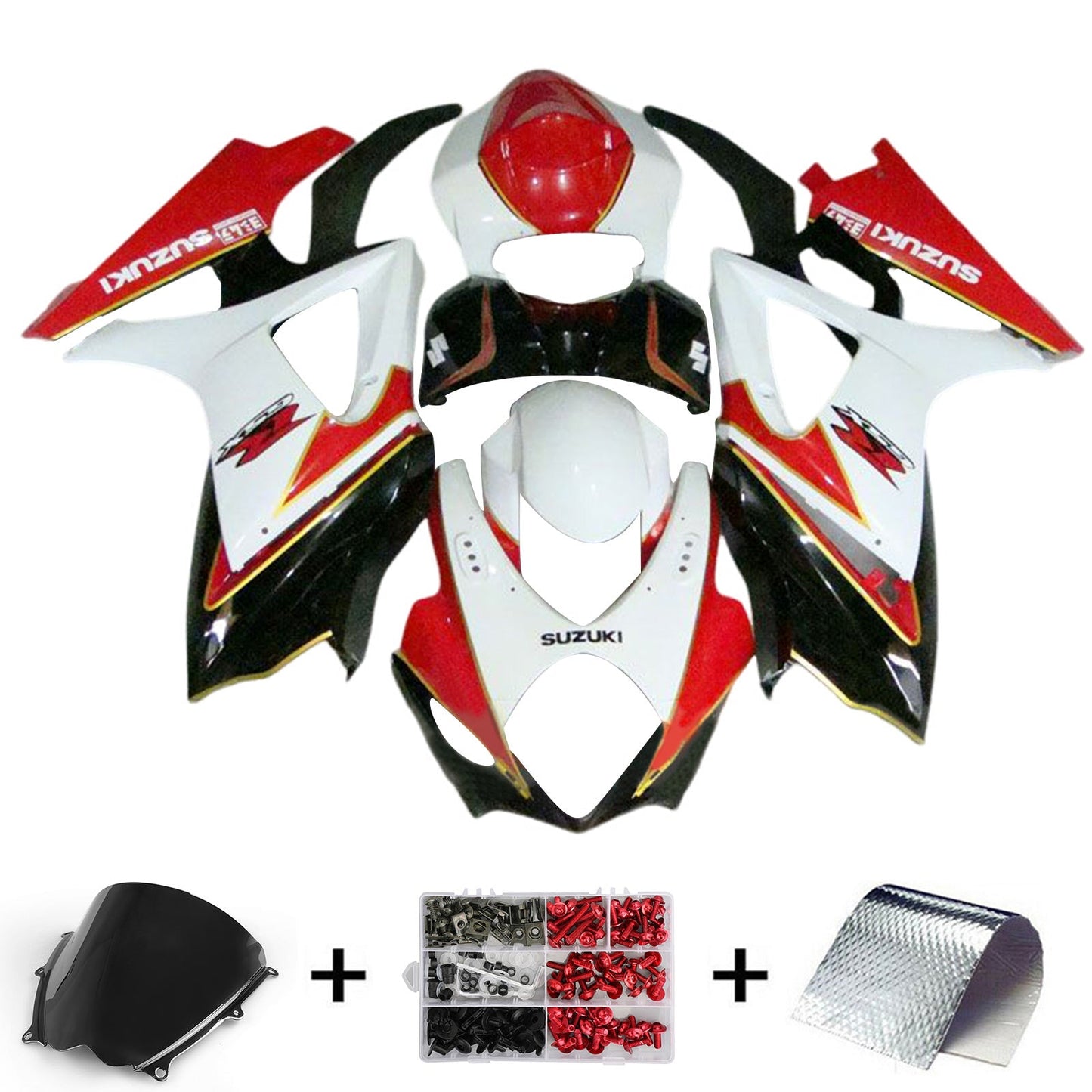 2007-2008 Suzuki GSXR1000 K7 Fairing Kit Bodywork Plastic ABS