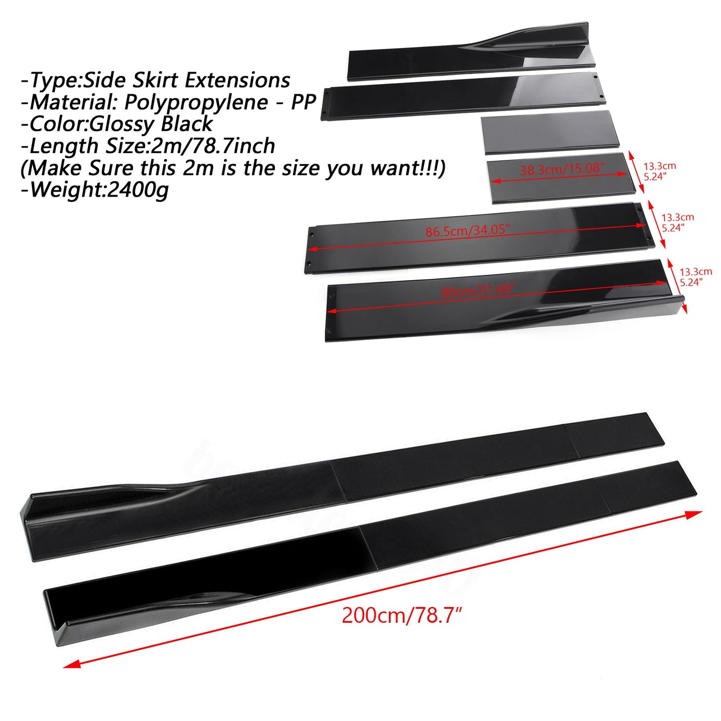 Skirts Extensions Splitters For VW Golf
