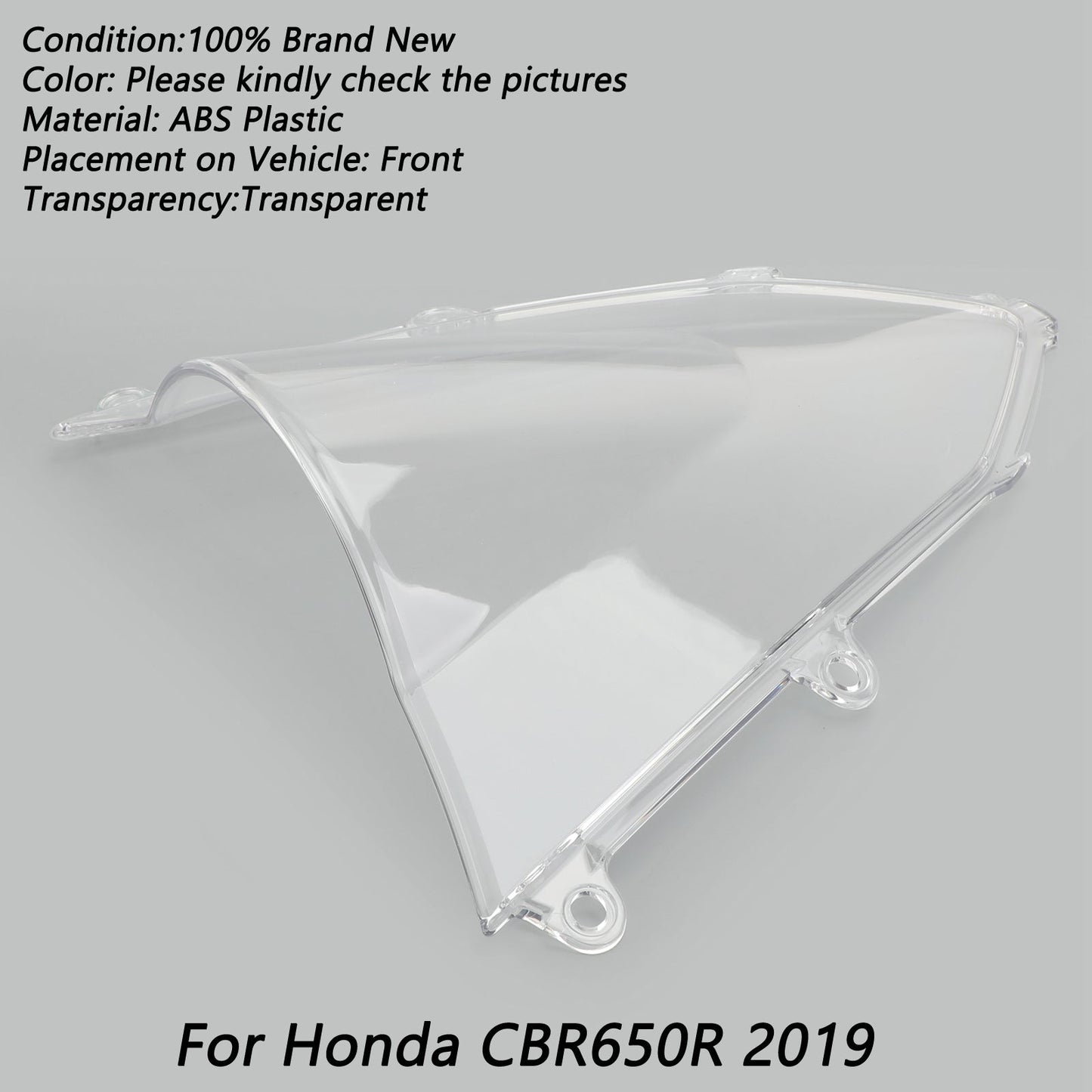 1x ABS Motorcycle Windshield Windscreen For Honda CBR650R CBR 650 R 2019-2022