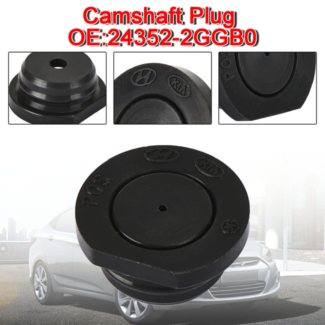 24352-2GGB0 24352-2GGA0 New Camshaft Plug Fits for Kia for Hyundai Black
