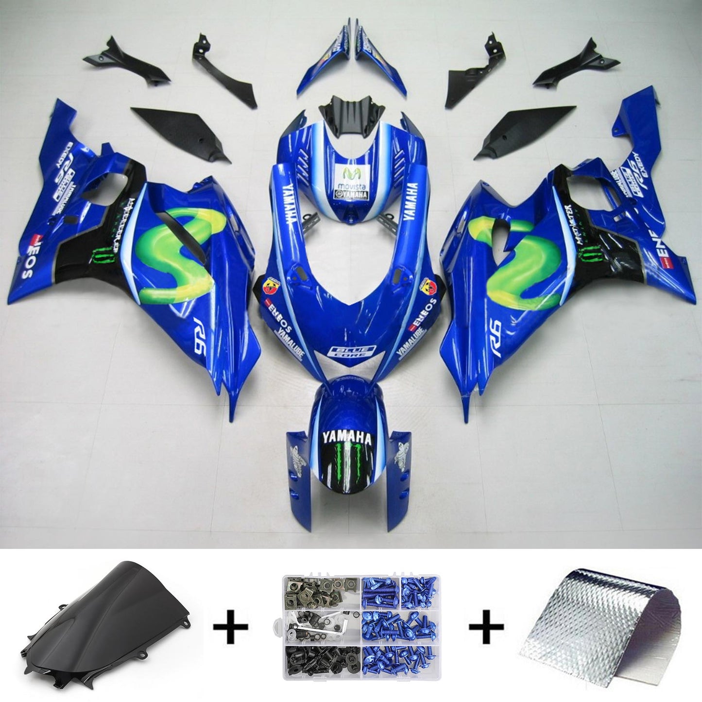 2017-2020 Yamaha YZF 600 R6 Injection Fairing Kit Bodywork Plastic ABS #103