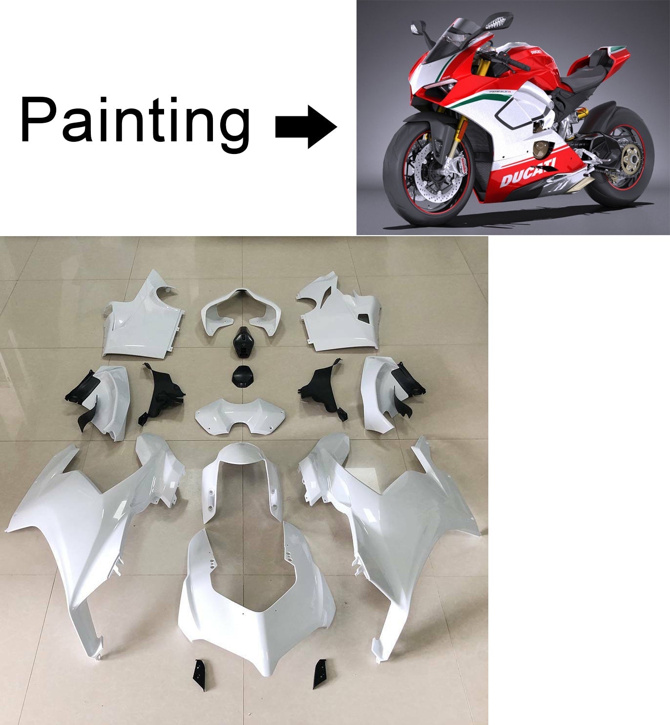 2018-2019 Ducati Panigale V4 V4S V4SP Injection Fairing Kit Bodywork #104 Amotopart