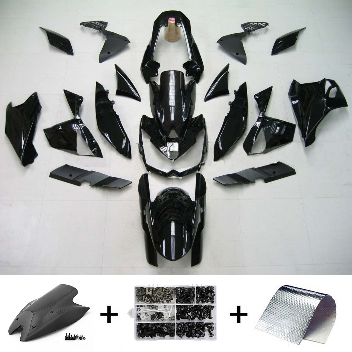 2010-2013 Kawasaki Z1000 Amotopart Injection Fairing Kit Bodywork Plastic ABS #101