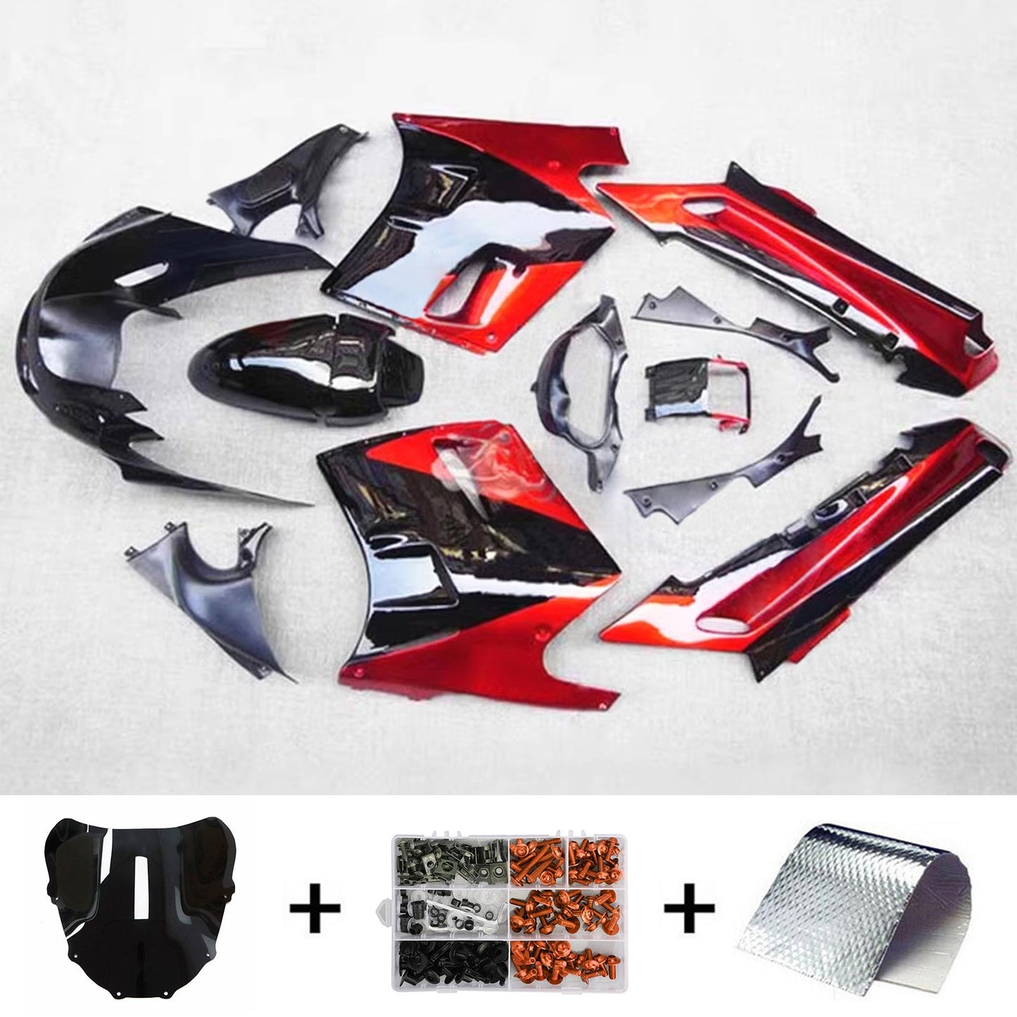 1993-2003 Kawasaki ZZR1100 Injection Fairing Kit Bodywork Plastic#116