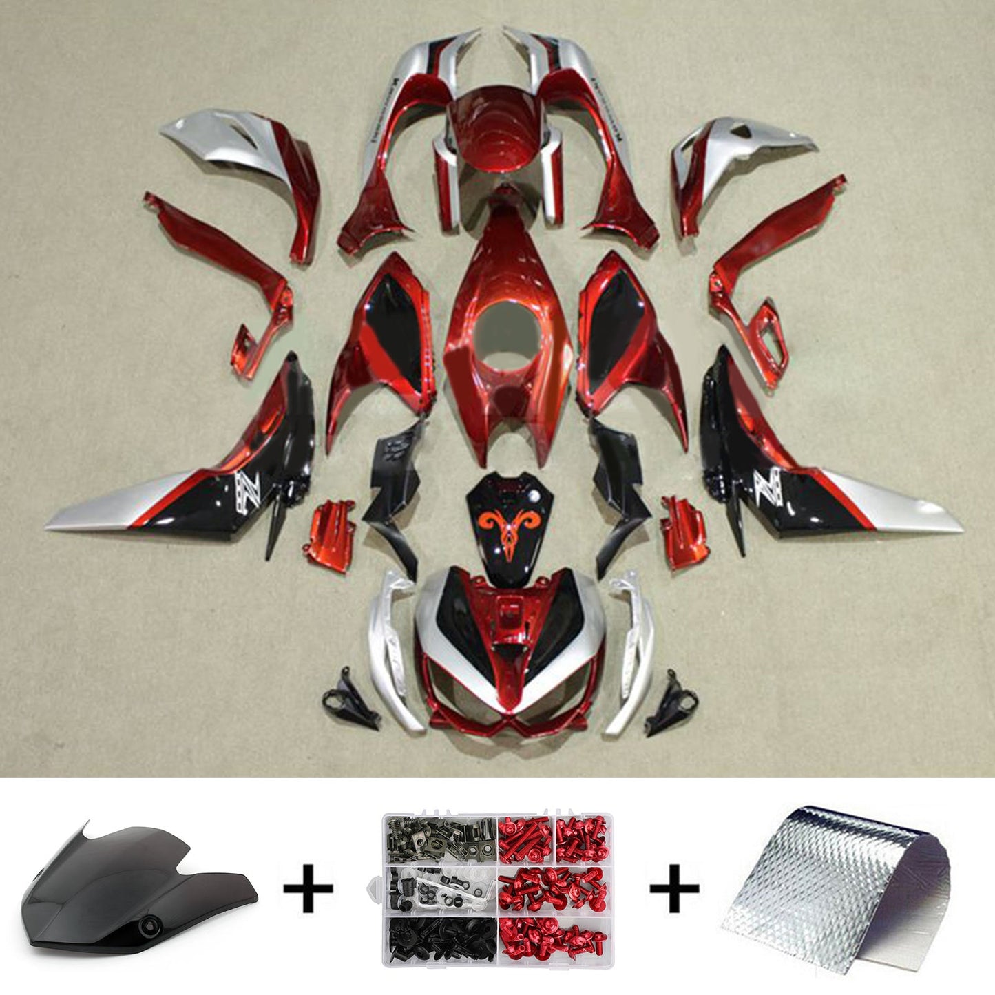 2014-2017 Kawasaki Z1000 Injection Fairing Kit Bodywork Plastic ABS#109