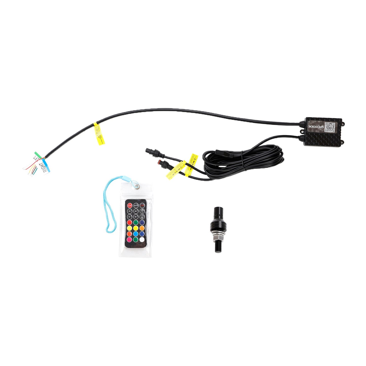 3ft RGB LED APP Whip Lights Antenna W/ Flag Remote Control For Polaris UTV ATV