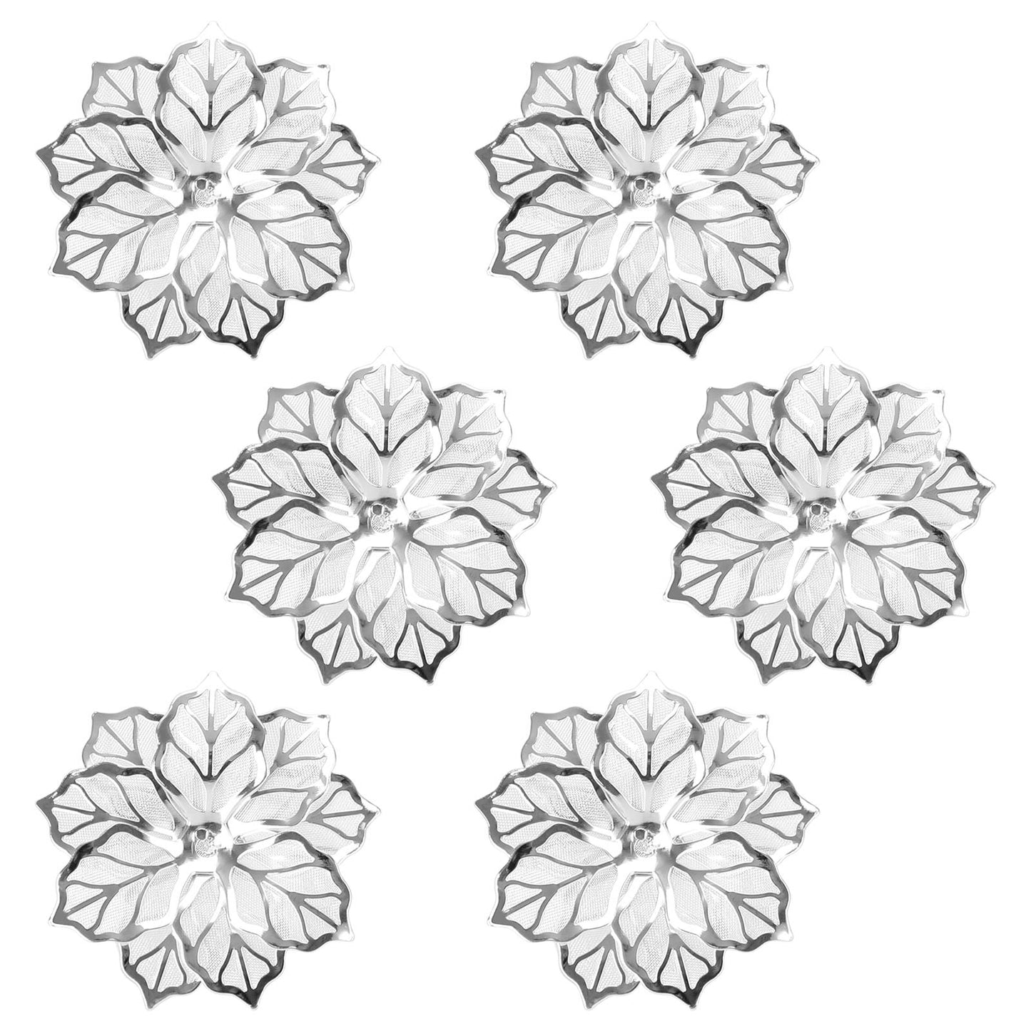 6-12PCS Napkin Rings Flower Napkin Holder Napkin Buckle