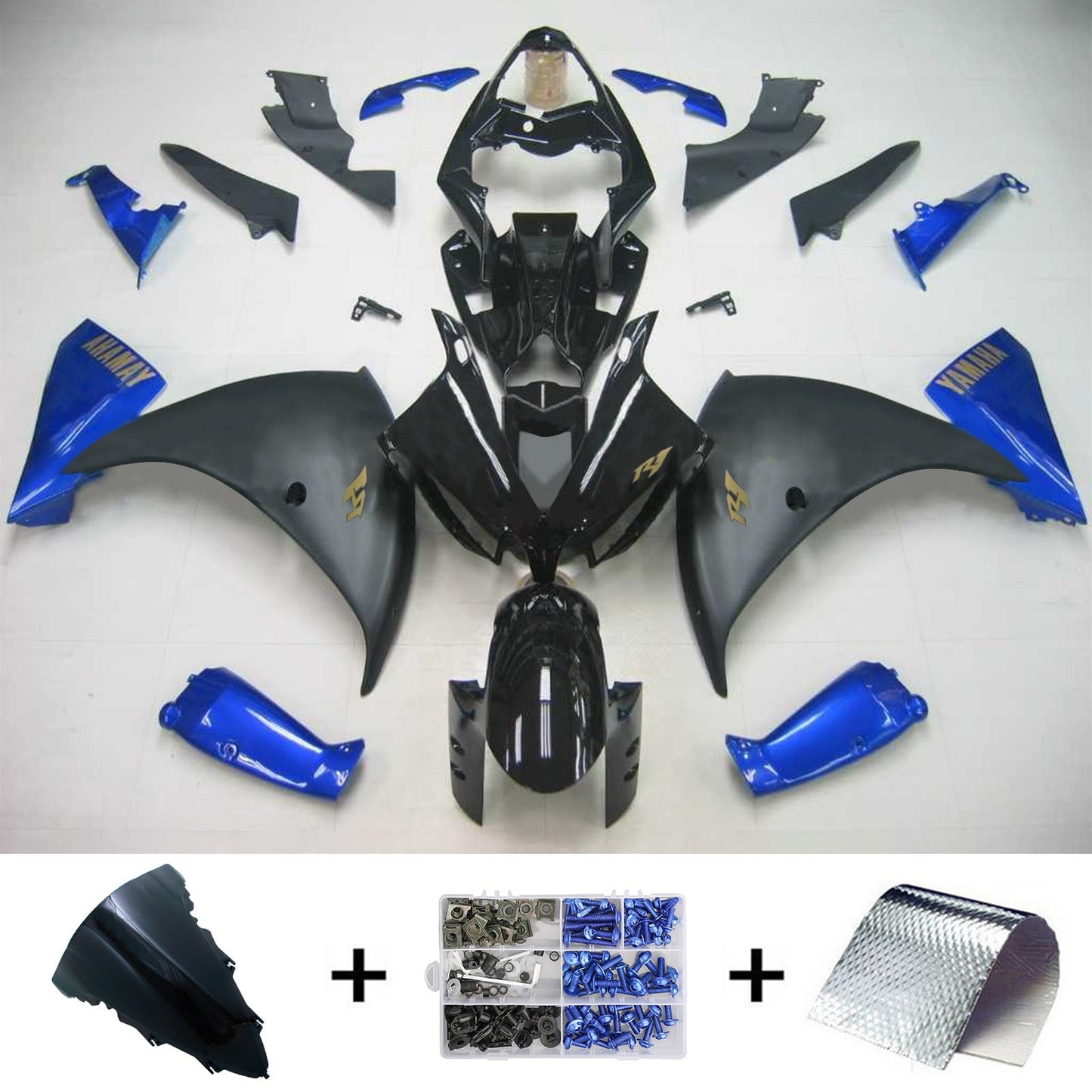 2012-2014 Yamaha YZF 1000 R1 Amotopart Injection Fairing Kit Bodywork Plastic ABS #111