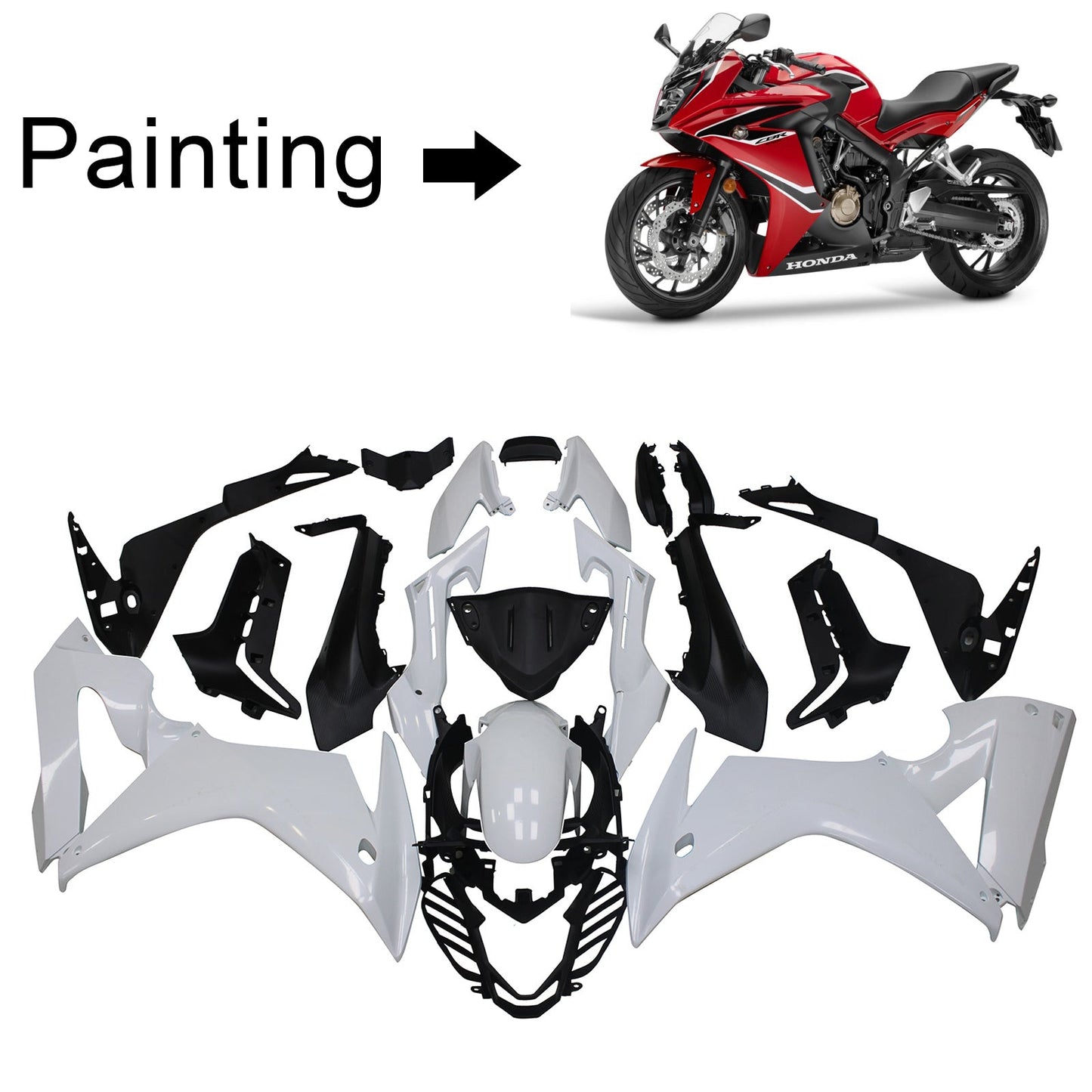 2017-2019 Honda CBR650F Injection Fairing Kit Bodywork Plastic ABS #107