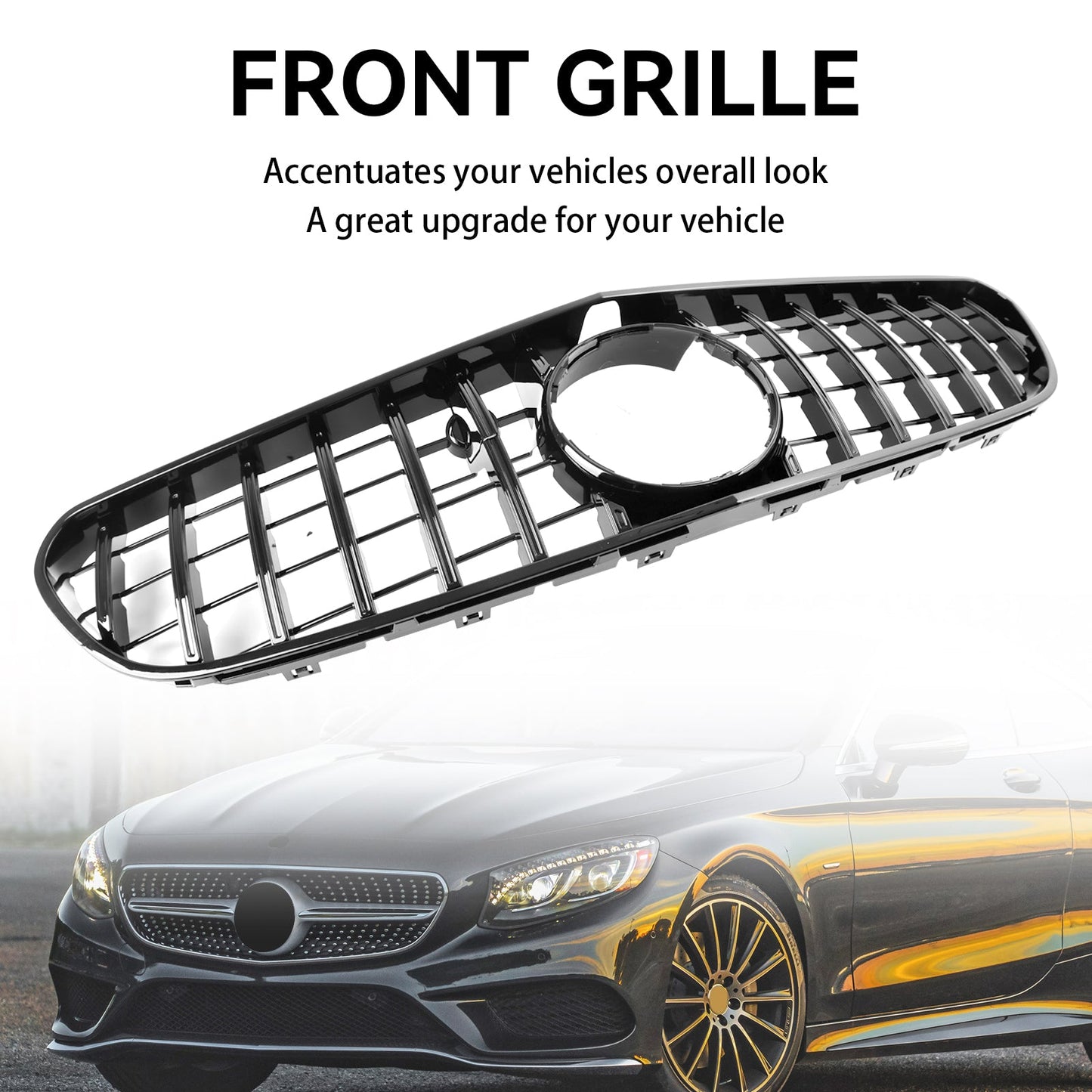 2015-2017 S-Class W217 S63 AMG Pre-Facelift Mercedes Benz Front Bumper Grille Grill