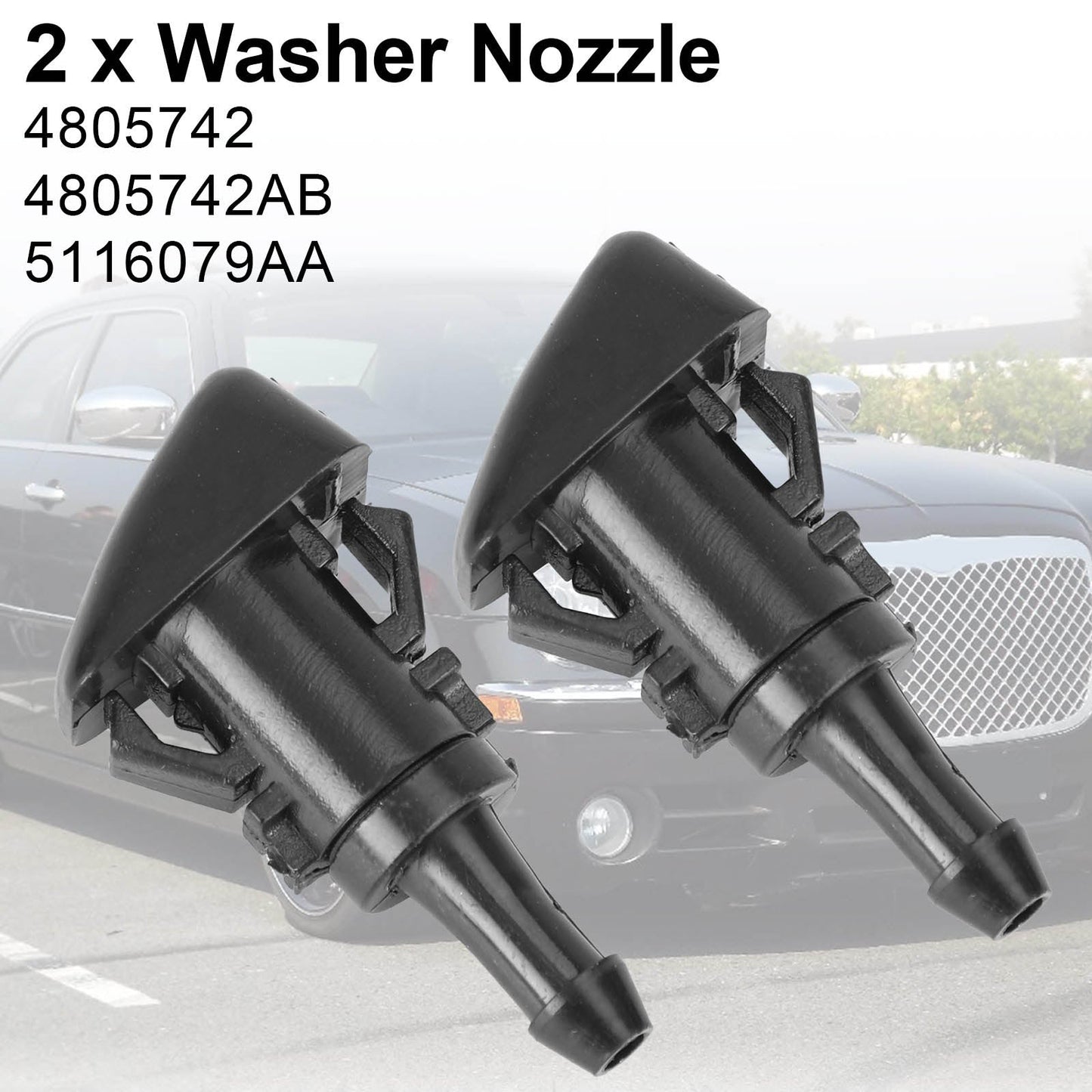 2Pcs Windscreen Wiper Washer Nozzle Jet Spray For Dodge Journey 09-13 5116079AA