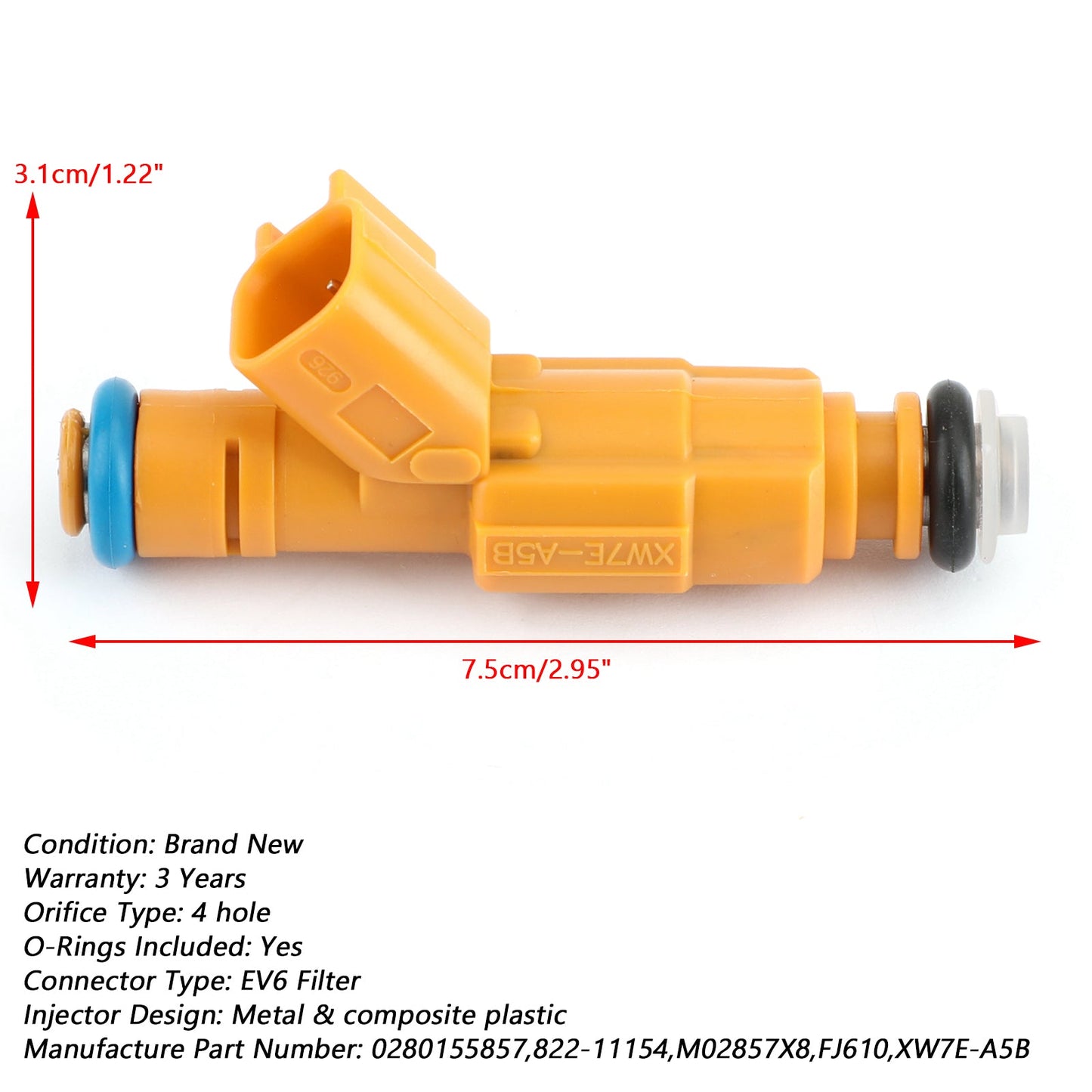 8PCS Fuel Injectors 0280155857 For Ford 4.6L Fit Lincoln Town 822-11154