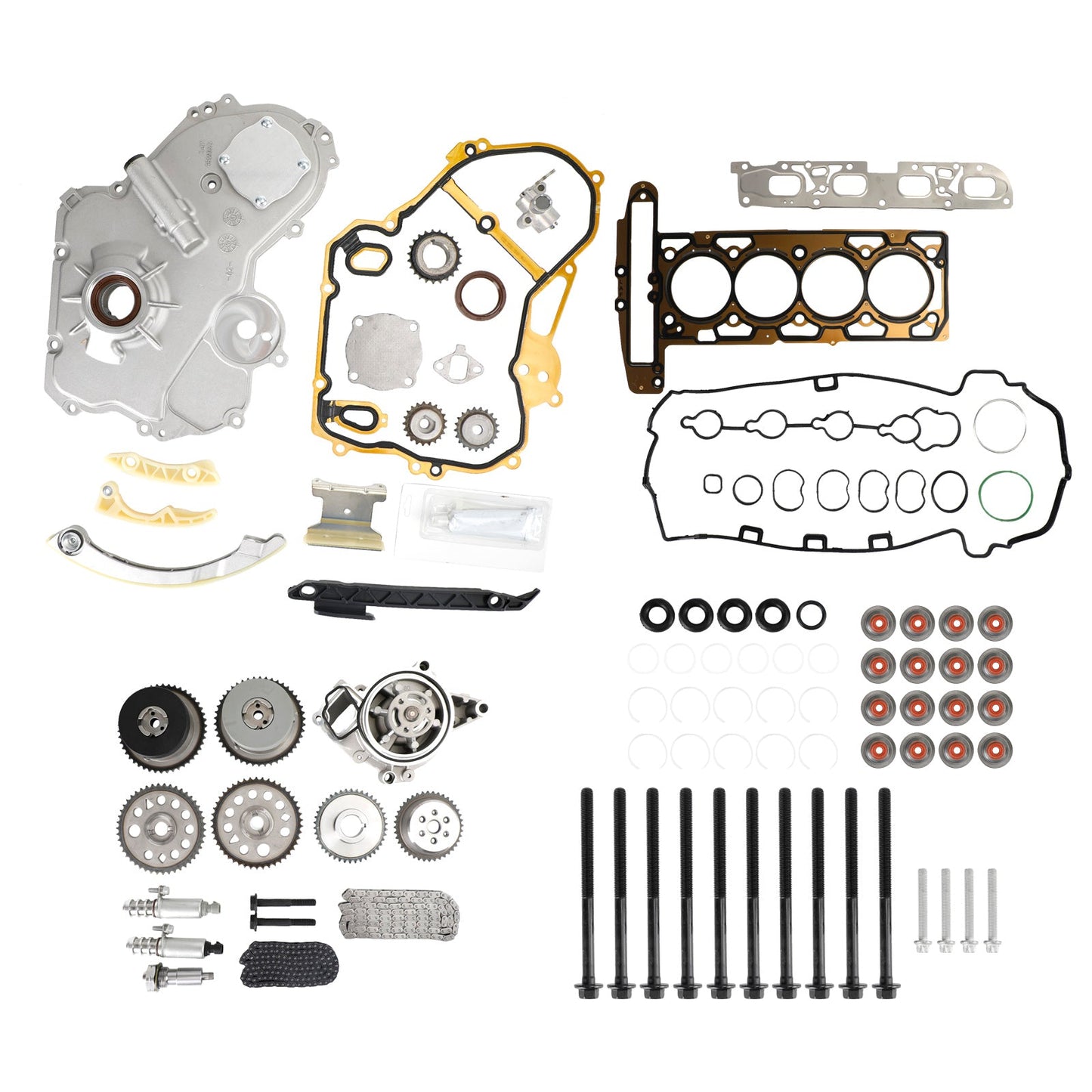 2008-2010 Chevrolet Malibu Saturn VUE 2.4L Timing Chain Kit Oil Pump Selenoid Actuator Gear Cover Kit