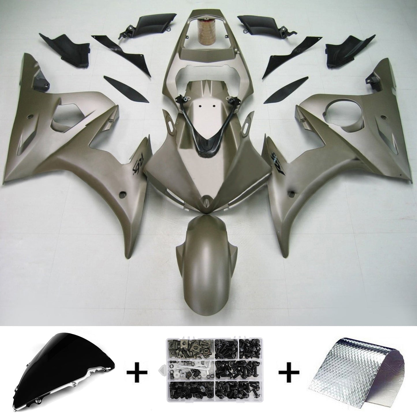 2005 Yamaha YZF 600 R6 Injection Fairing Kit Bodywork Plastic ABS #148