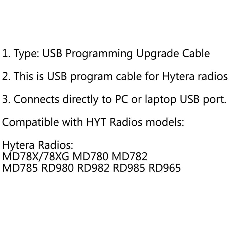 USB,For Hytera MD650 MD780 RD782 MD782 RD982 RD985