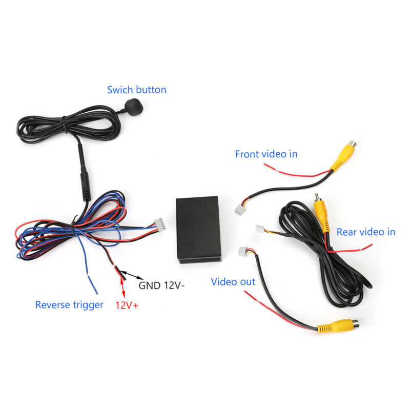 Switch Front Rear Camera Universal Car SUV Front Rear Parking View Camera Switch 2 Channel Cont ...