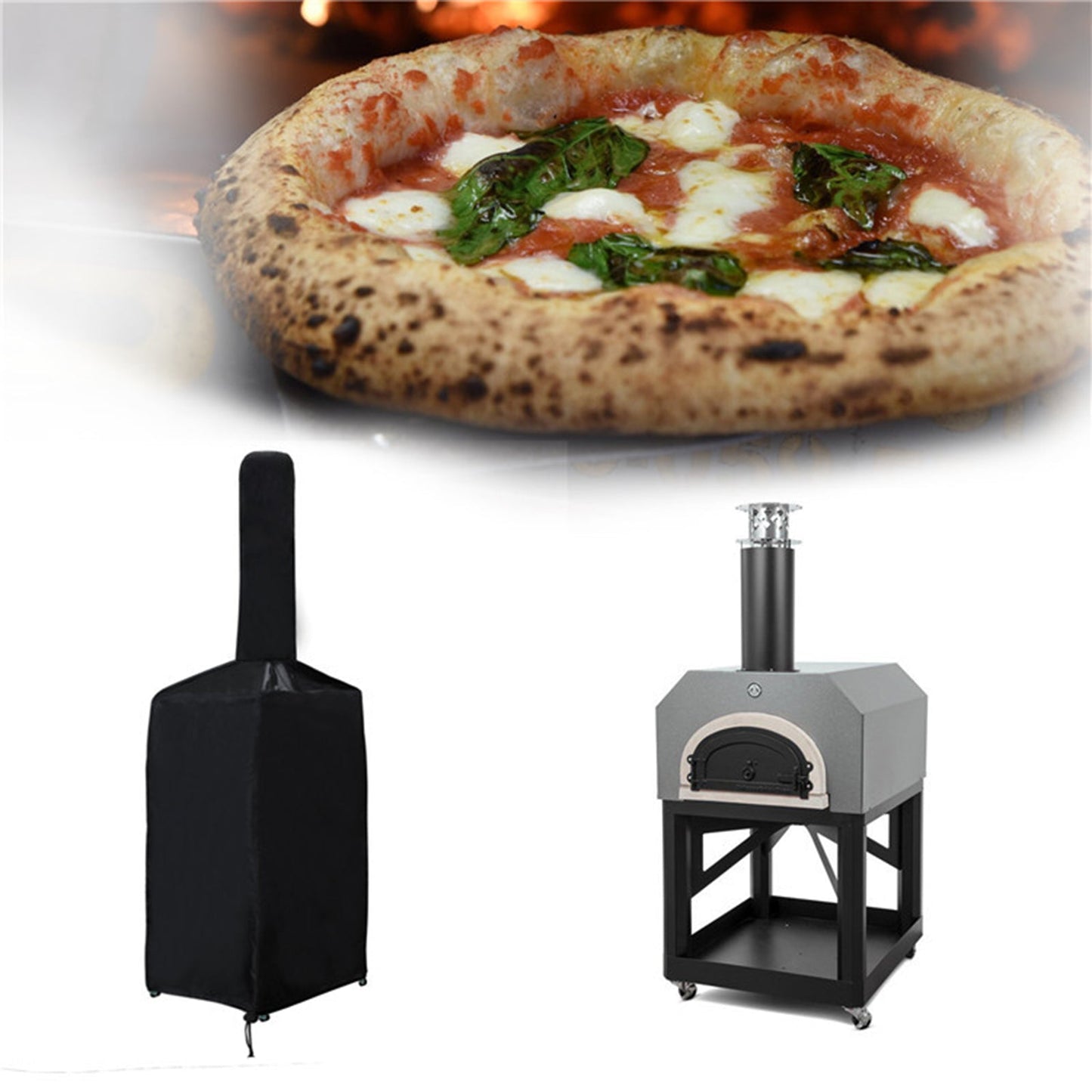 Heavy Duty Outdoor Pizza Oven Cover Bread Oven BBQ Waterproof Dust Protection