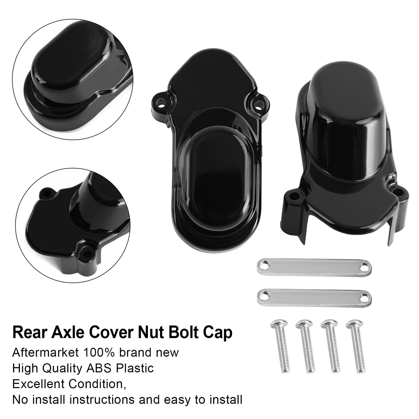 Rear Axle Cover Nut Bolt Cap For Sportster 1200 XL1200C 883 2005-2017 Black