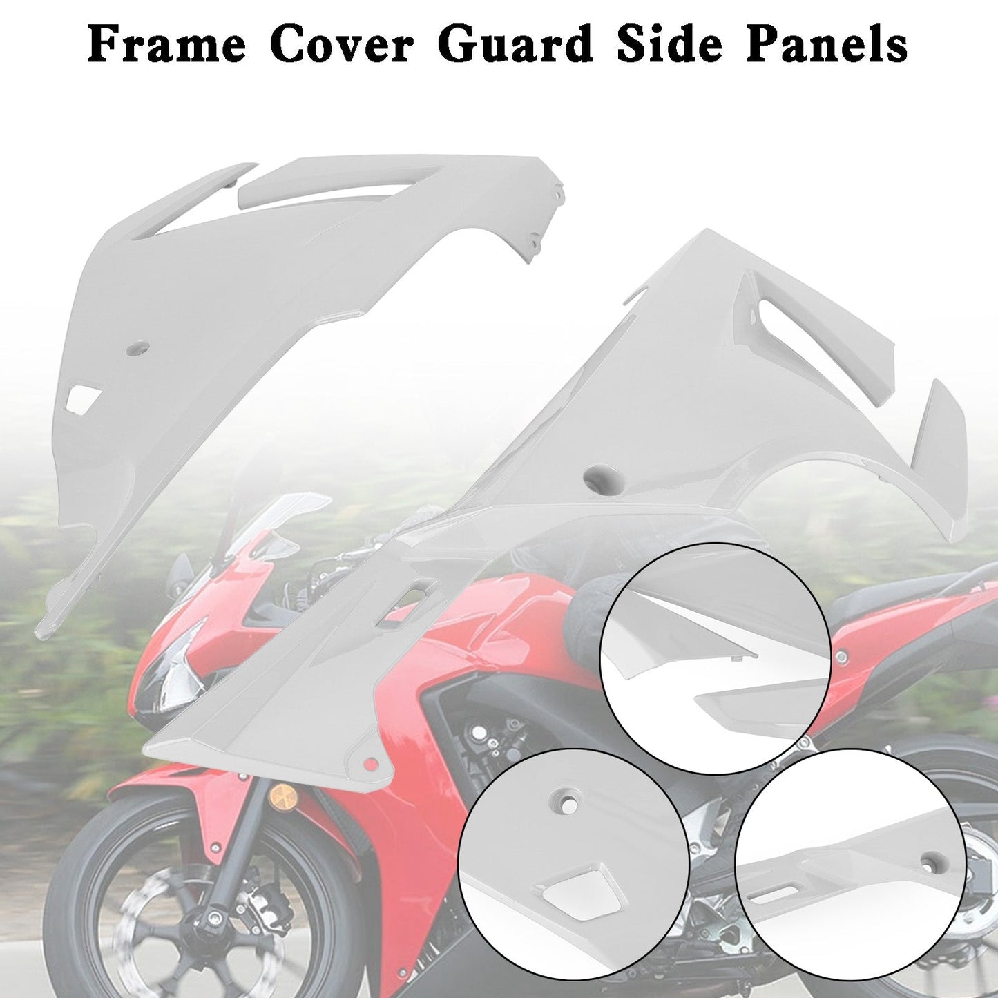Side frame Panel Cover Fairing Cowl for Honda CBR500R 2019-2021 Black