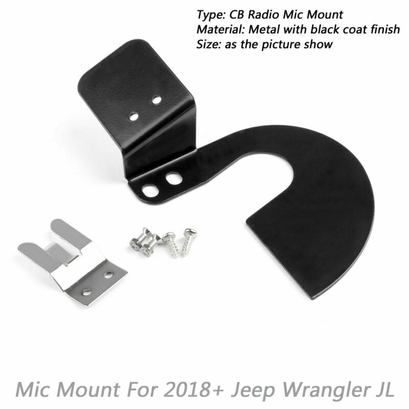 75WXST CB Radio Mic Mount Holder Passenger Grab Bar For Wrangler JL 2018+