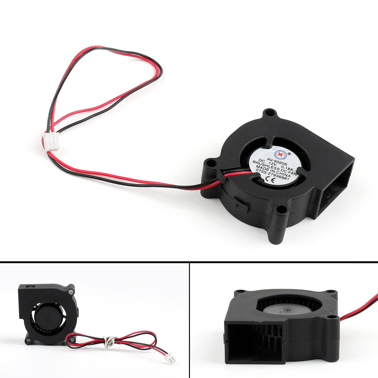 4Pcs Brushless DC Cooling Blower Fan 12V 5020s 50x50x20mm 0.18A Sleeve 2 Pin