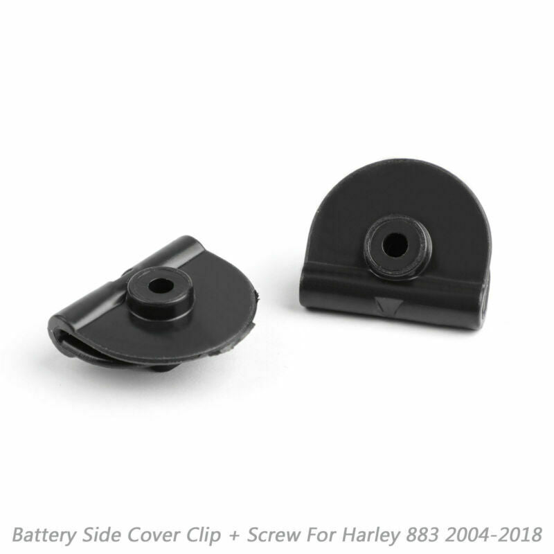 2pcs Battery Left Side Cover Clip + Screw for Harley Sportster 04-18 XL883 1200