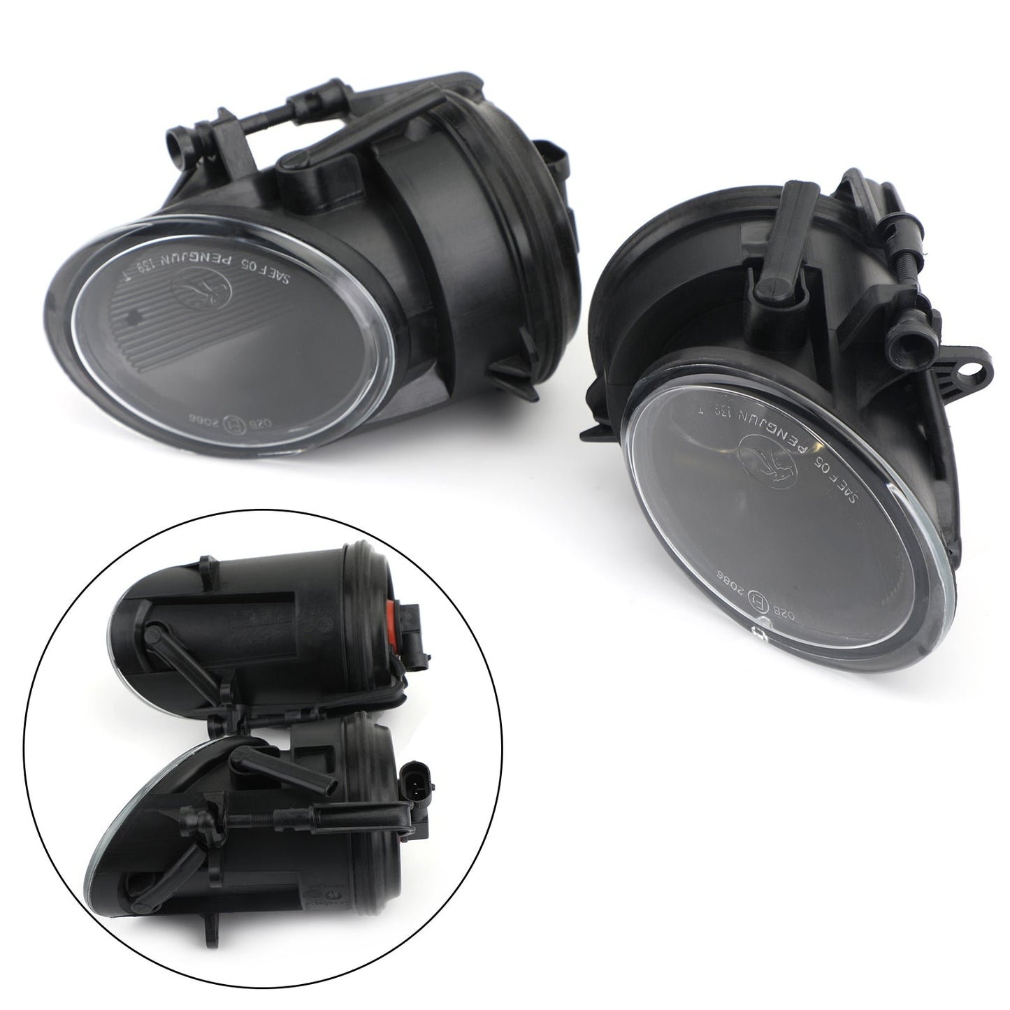 Pair Fog Driving Light Lamp Left + Right Fit For AUDI TT 06-14 BLK