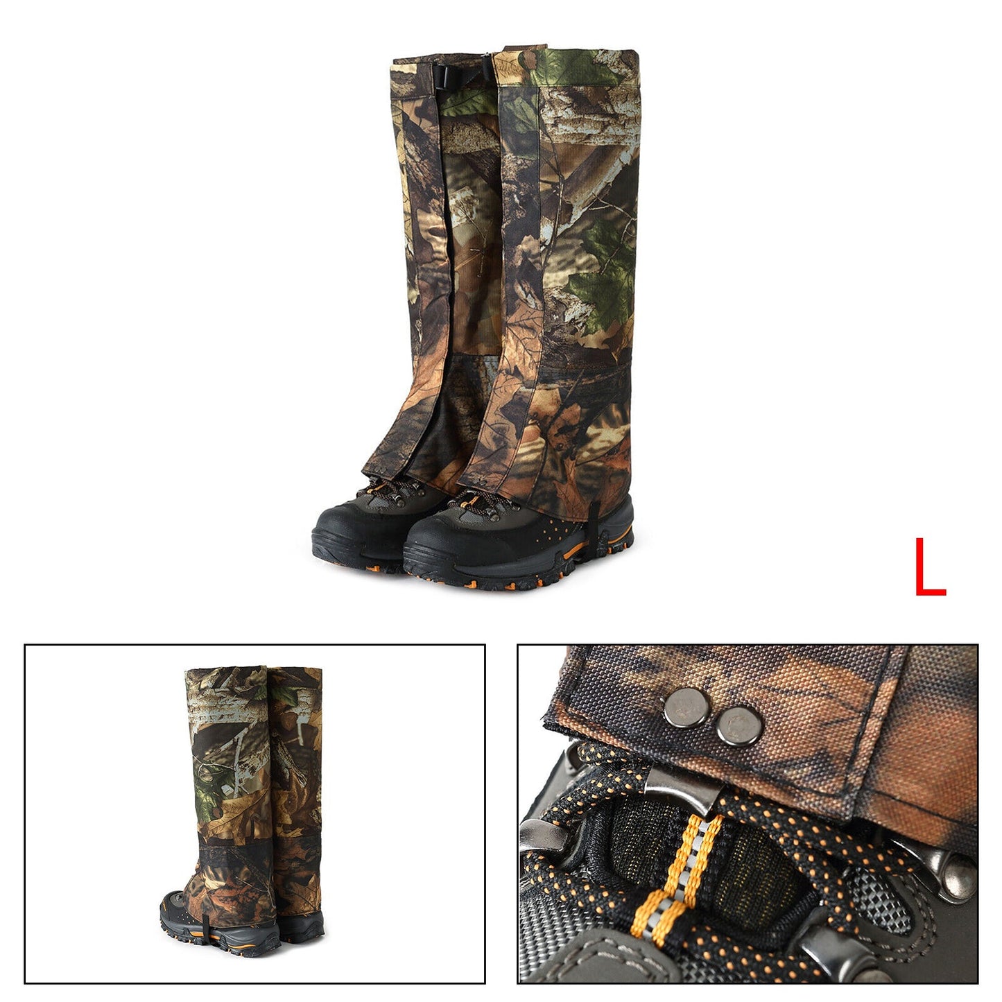 2x Camo Outdoor Hiking Hunting Snow Waterproof Boots High Legging Gaiters