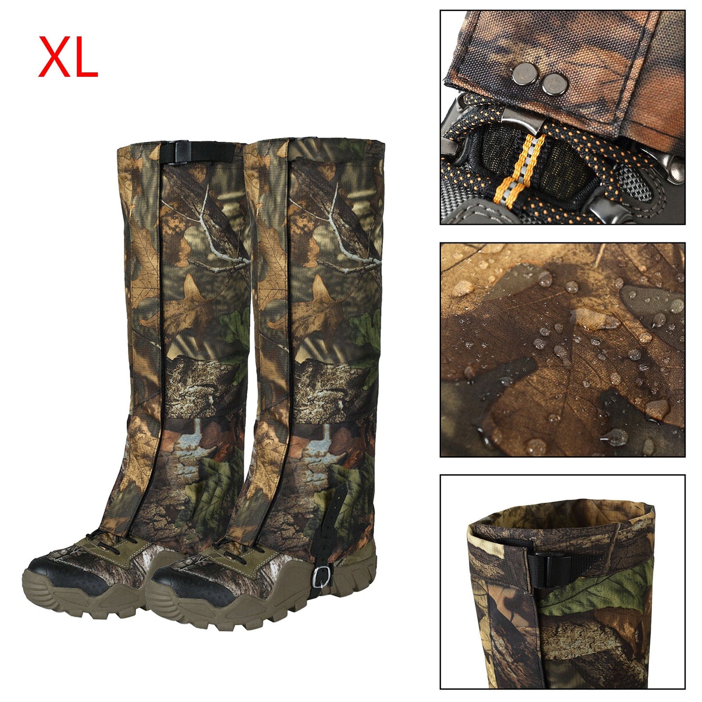 2x Camo Outdoor Hiking Hunting Snow Waterproof Boots High Legging Gaiters
