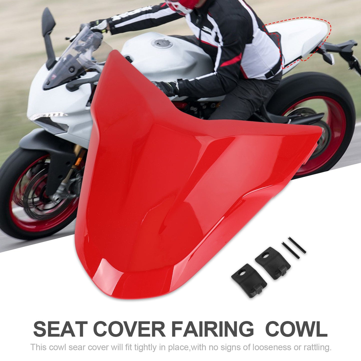 Tail Rear Seat Cover Fairing Cowl For DUCATI Supersport 939 950 All Year Black