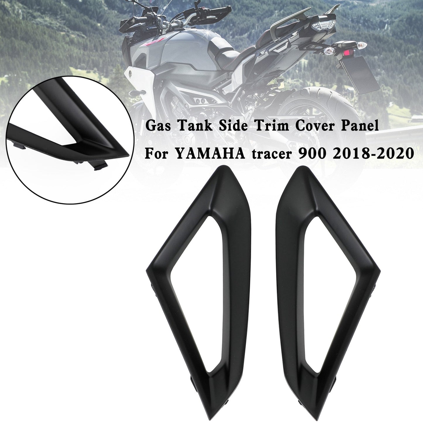 Gas Tank Side Trim Cover Panel For YAMAHA tracer 900 GT 2018-2020 Black
