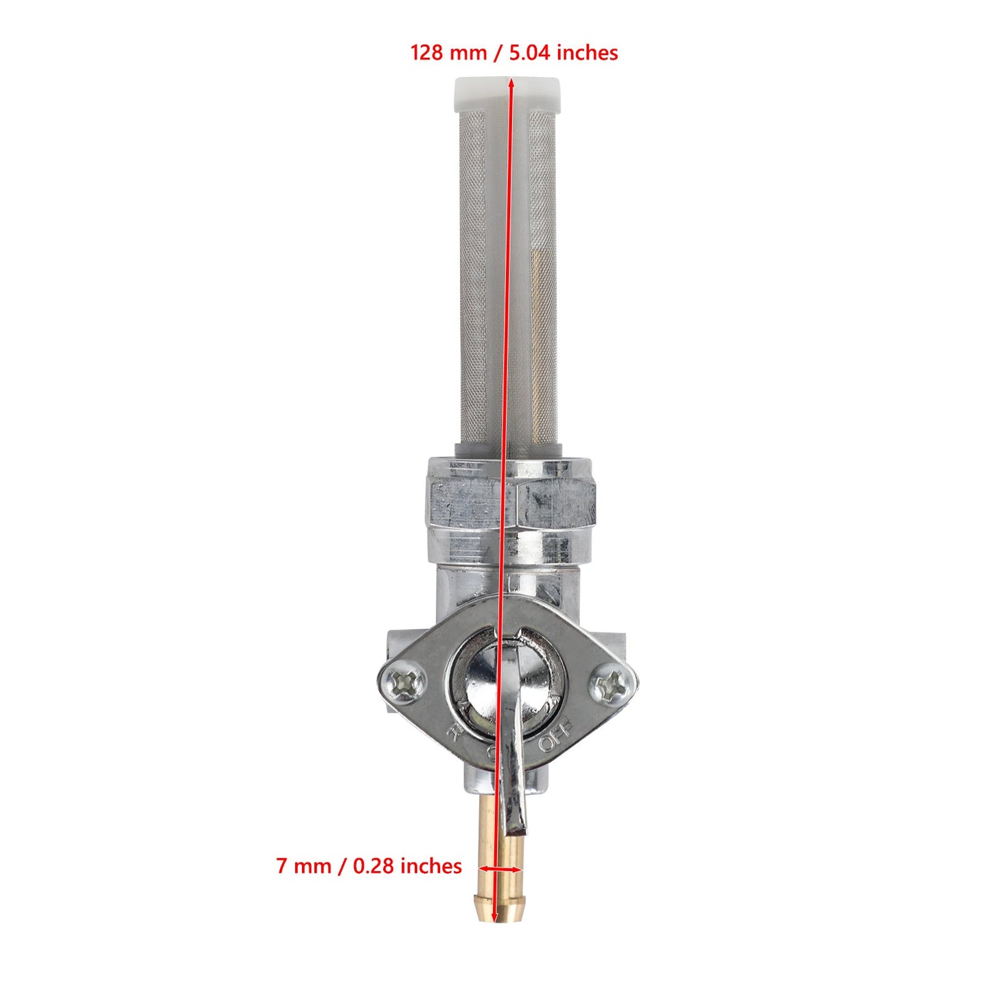 Petcock Fuel Valve Straight Outlet 22mm fit for Dyna Super Glide Electra Glide