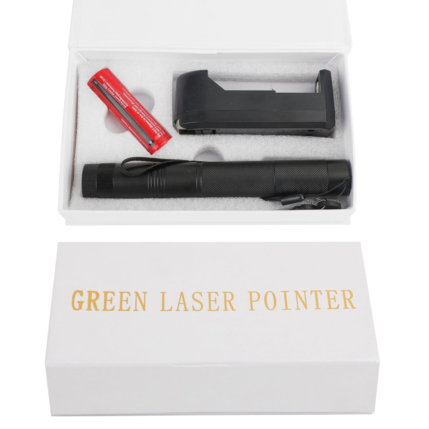 500Mile 532nm 303 Green Laser Pointer Visible Beam Light Lazer Pen+18650+Charger