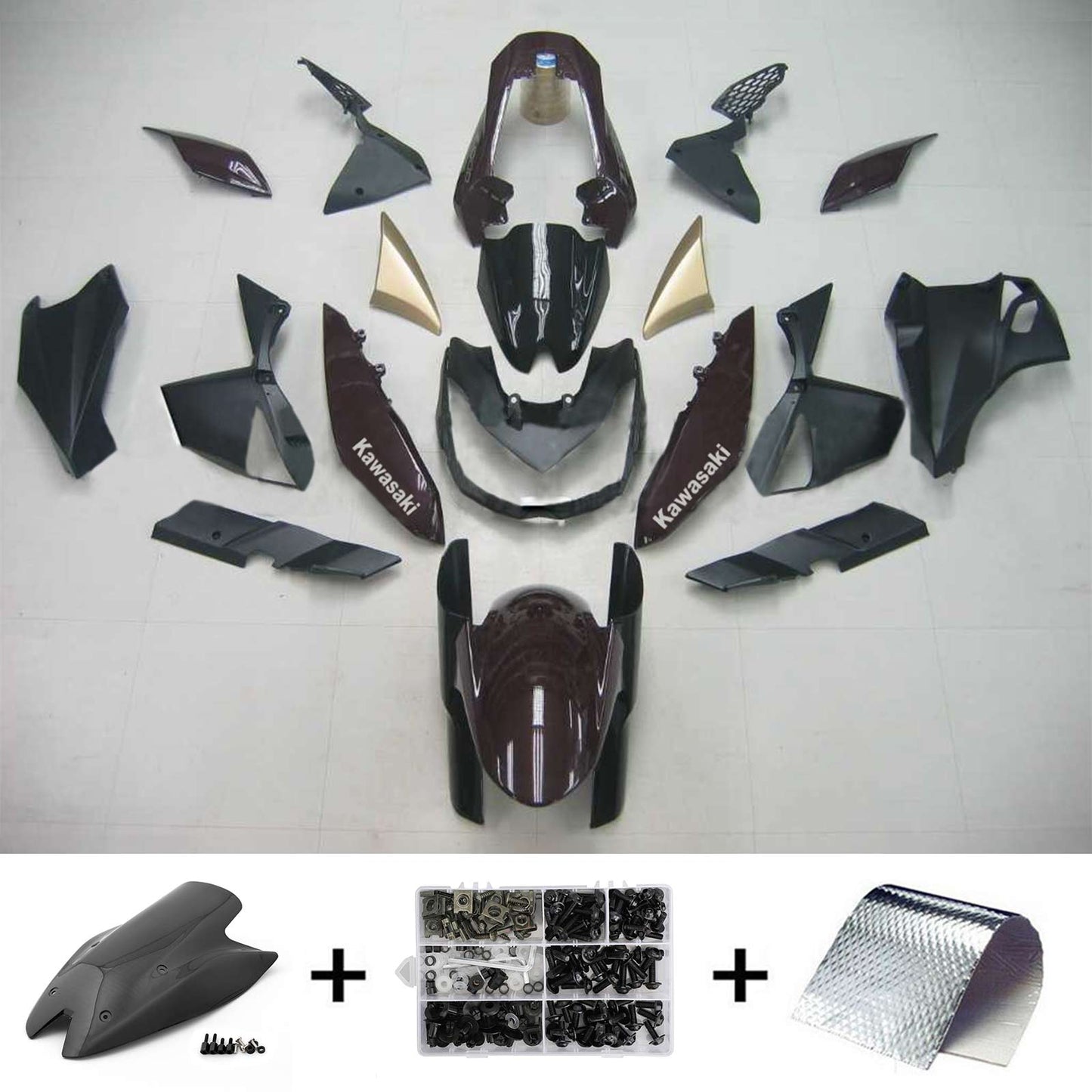 2010-2013 Kawasaki Z1000 Amotopart Injection Fairing Kit Bodywork Plastic ABS #104