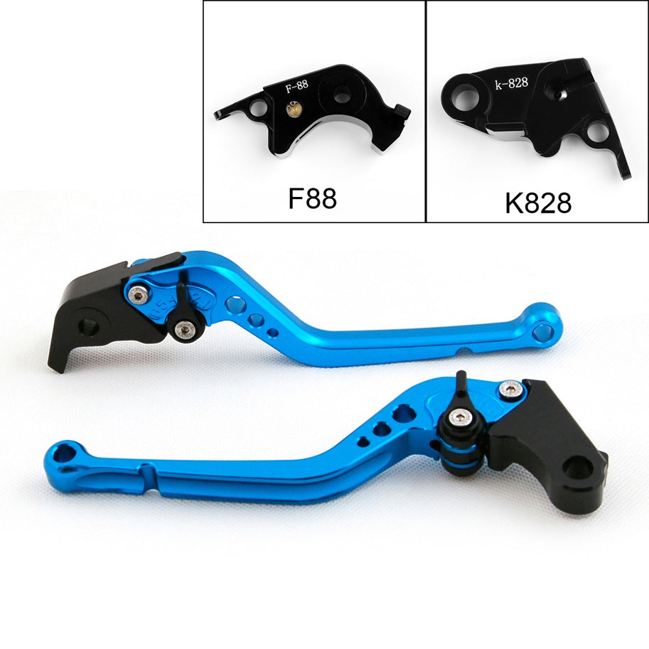 Long Brake Clutch Levers For Kawasaki ZX10R 2006-2014 ZX6R Z1000 2007-2014 Black