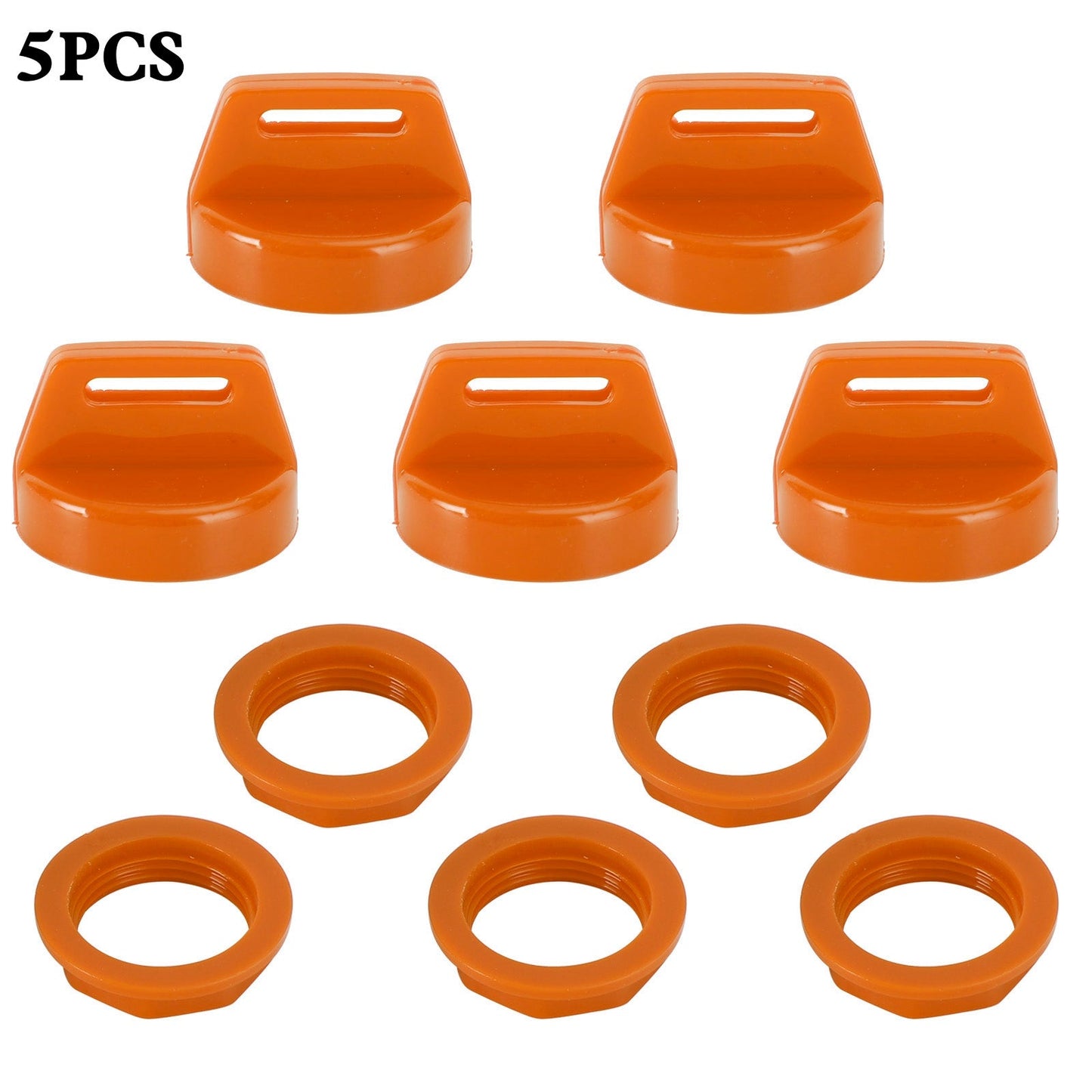 5PCS Orange Ignition Key Cover w/Nut For Polaris RZR XP 570 800 900 1000 5433534