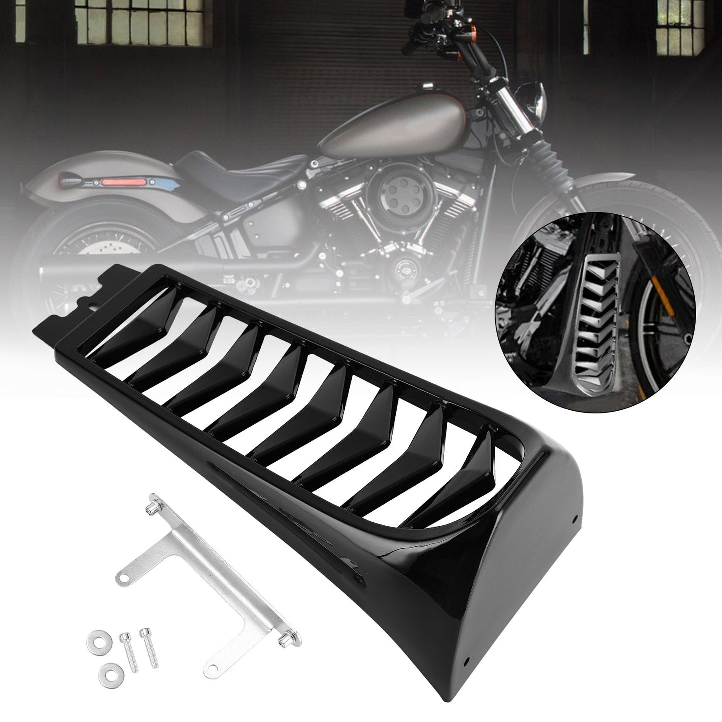 2018-2021 Softail Breakout Fat Bob Front Chin Spoiler Lower Radiator Cover