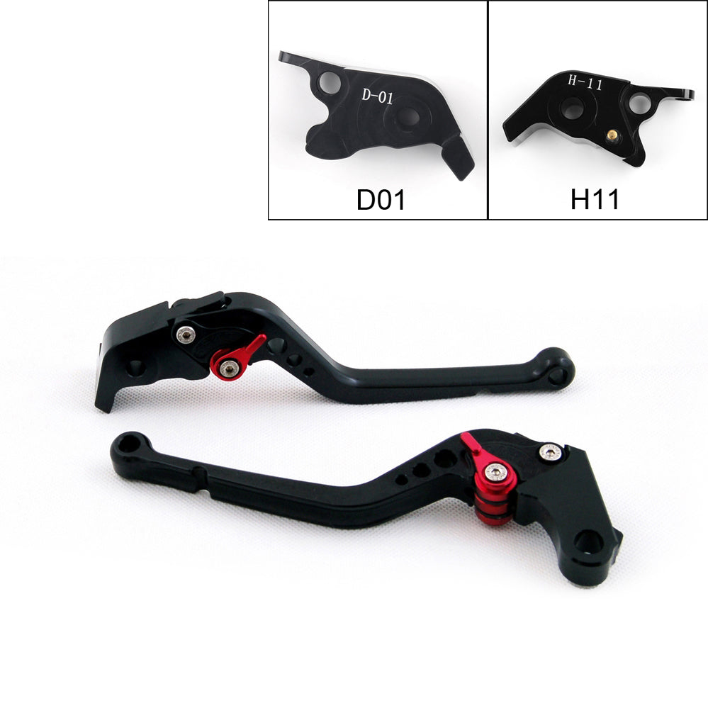 Long Brake Clutch Levers For Ducati Hypermotard 1100/SP 2007-2012 Black