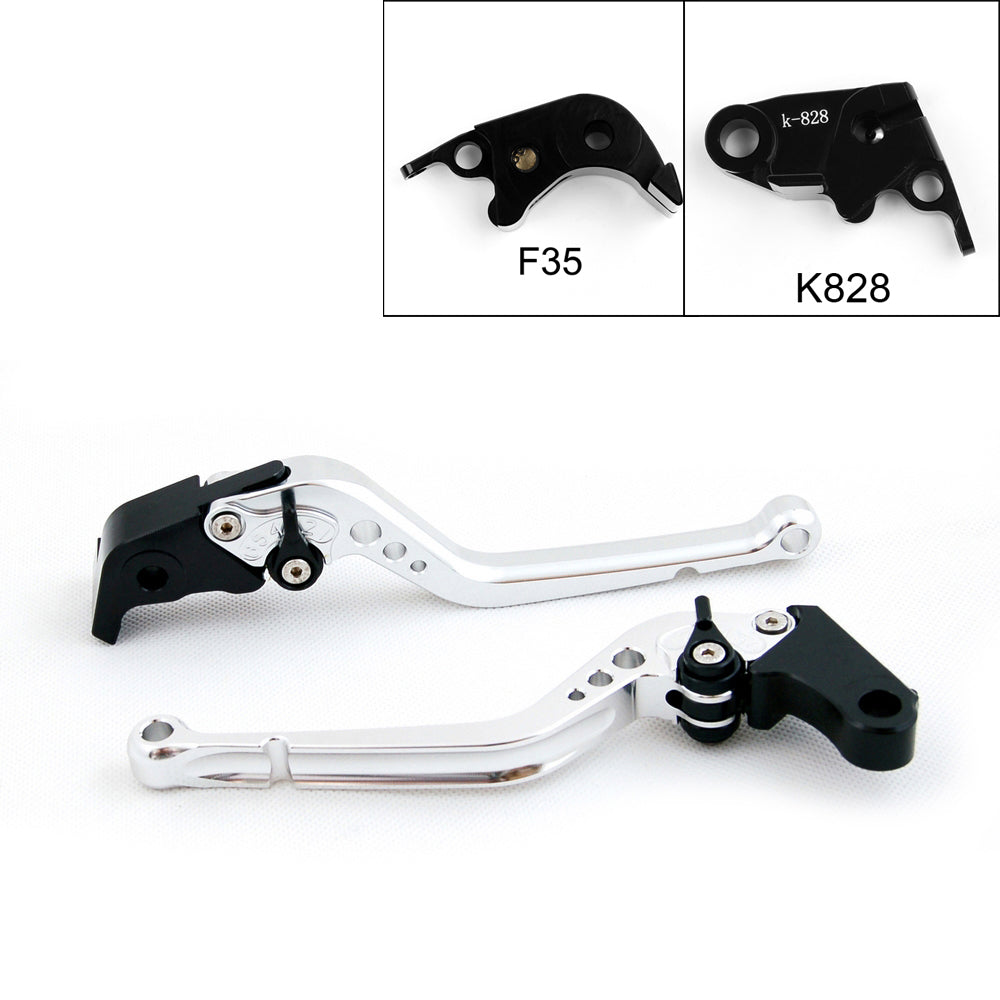 Long Brake Clutch Levers For Kawasaki ZX636R / ZX6RR 2005-2006 Black