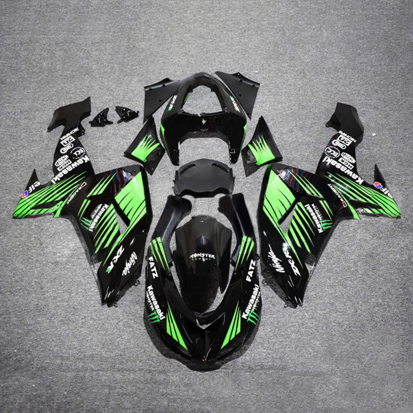 2006-2007 Kawasaki ZX10R Injection Fairing Kit Bodywork Plastic ABS#129