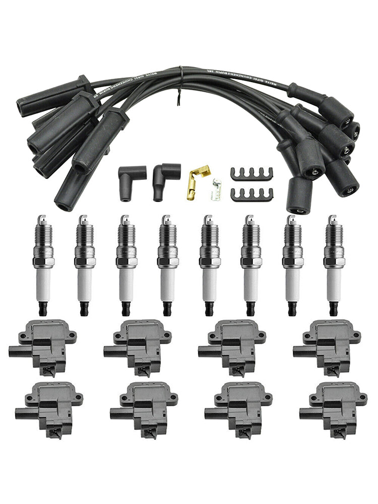 2001-2002 Chevrolet Silverado 2500 Sierra 3500 HD Van G3500 Express V8 8.1L 8X lgnition Coil +Spark Plug +Wire D580 UF192