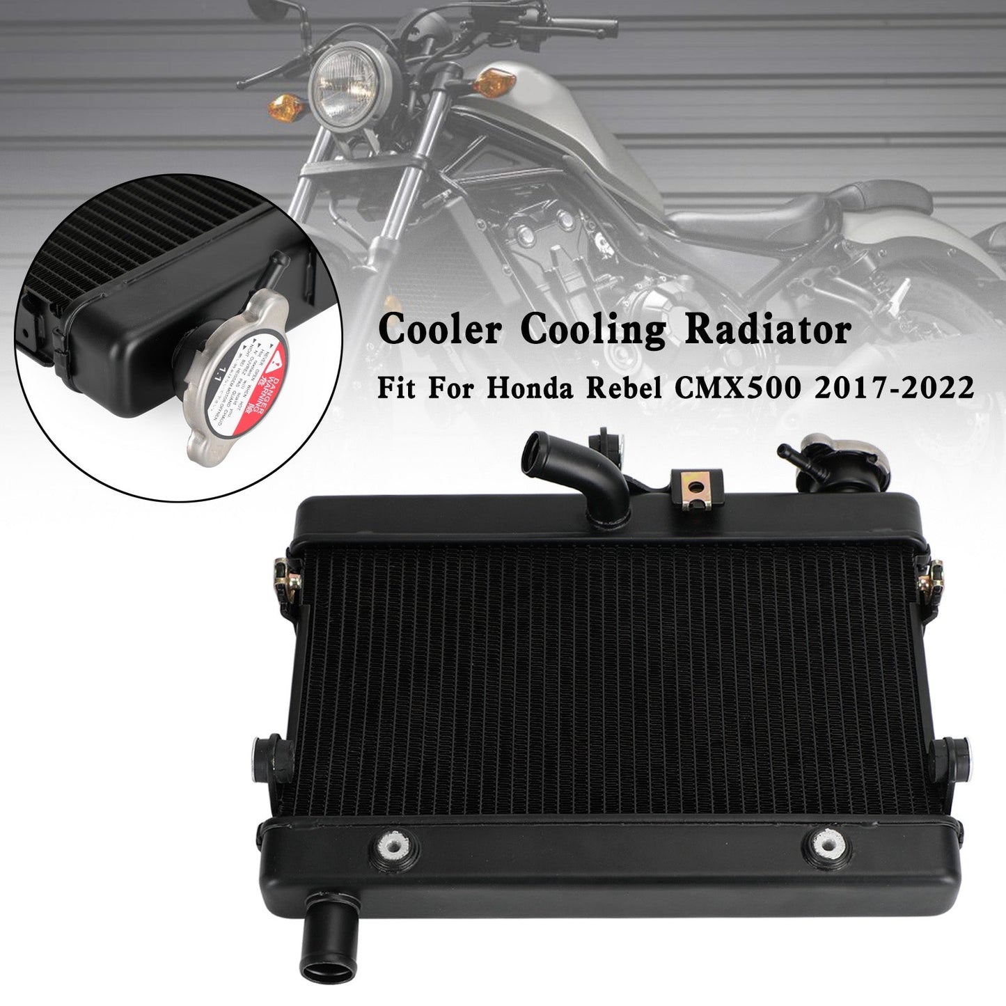 Radiator Cooling Cooler Fit For Honda Rebel CM 500 CMX500 2017-2022