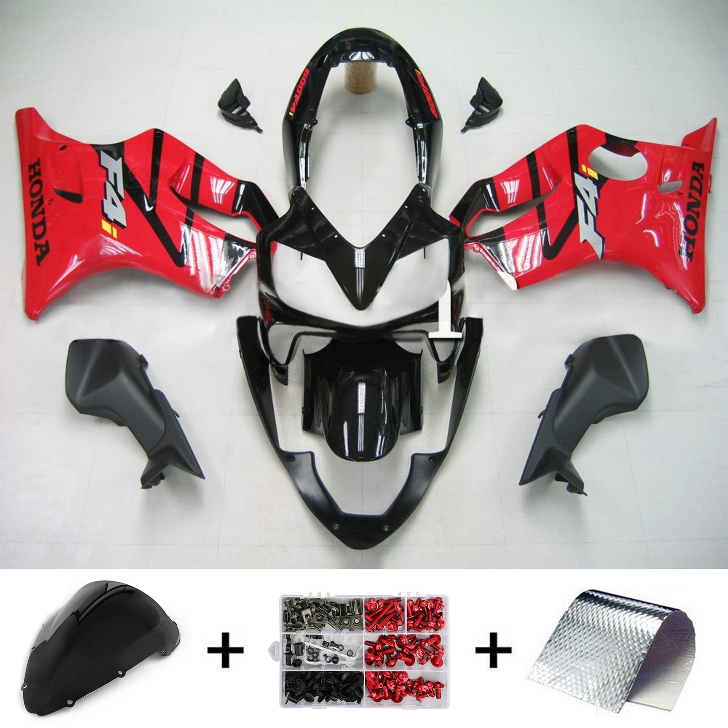 2004-2007 Honda CBR600 F4i Amotopart Injection Fairing Kit Bodywork Plastic ABS #128