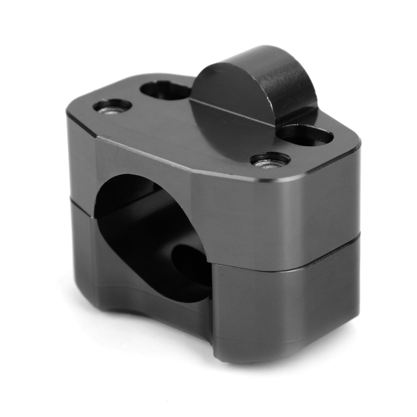 CNC Aluminum Handlebar Risers 22-28mm Universal Clamp Mount BLK