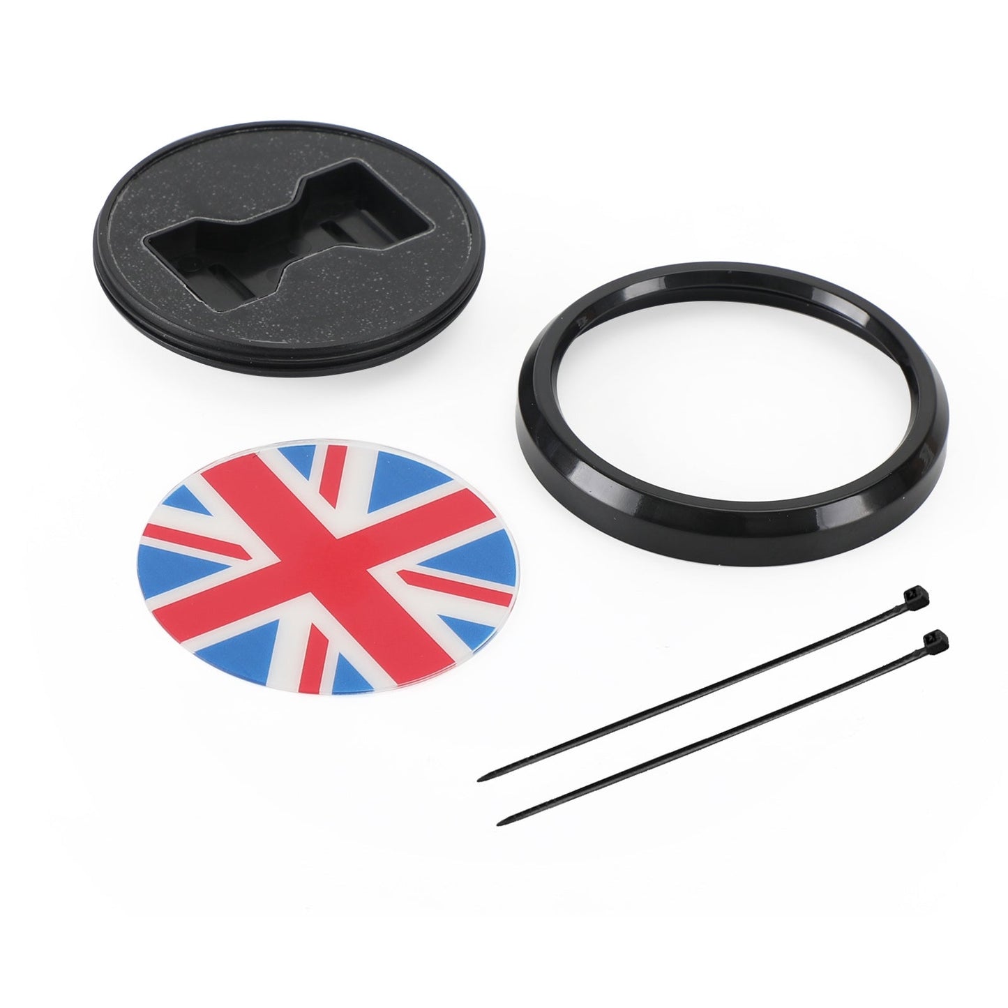 UK Flag Grille Front Grill Emblem Badge For BMW MINI Cooper Black & White